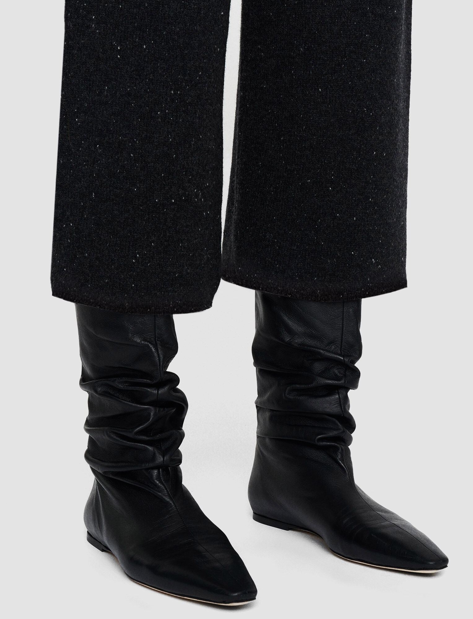 Joseph, Tweed Knit Culottes, in Black